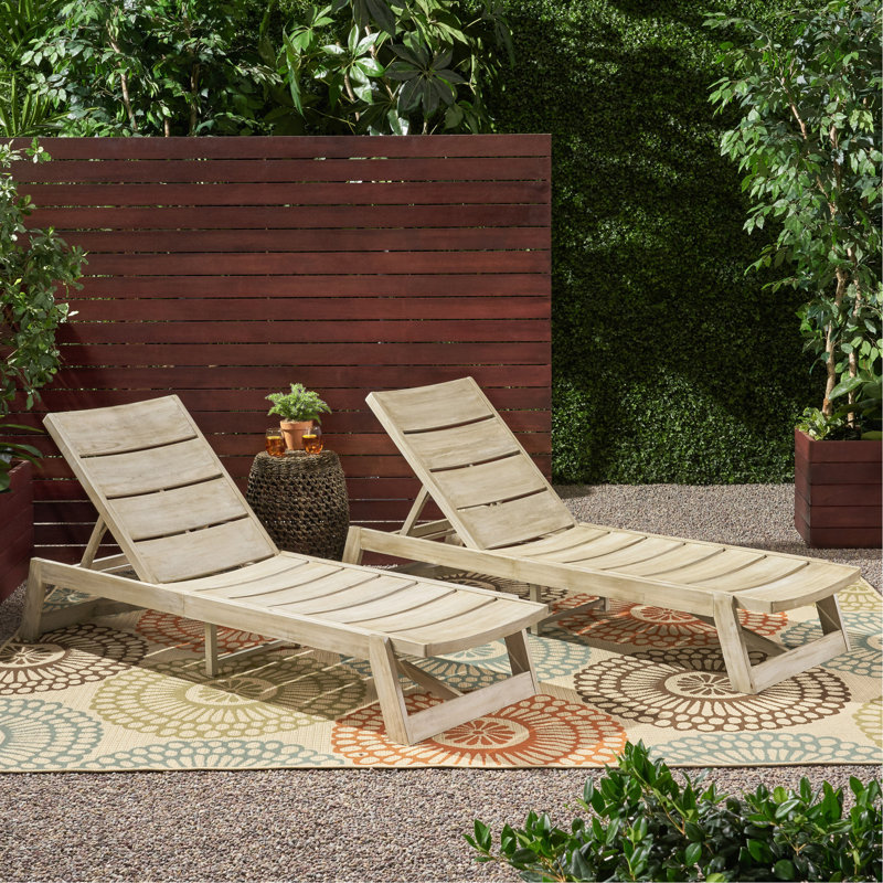 Chaise longue Maki (ensemble de 2), Gris