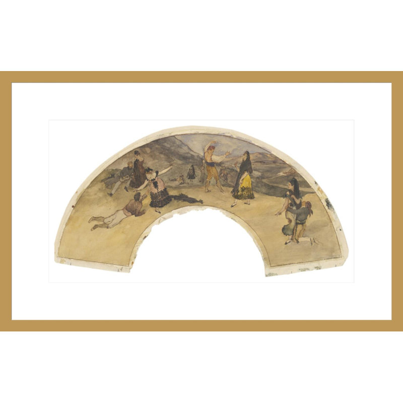 «Danseurs et Musulmans Espagnols» par Edgar Degas, impression giclée encadrée, H 14,05 po x l 21,75 po