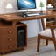 Bureaux rectangulaires en bois massif 55,12 po-107230907-107230908