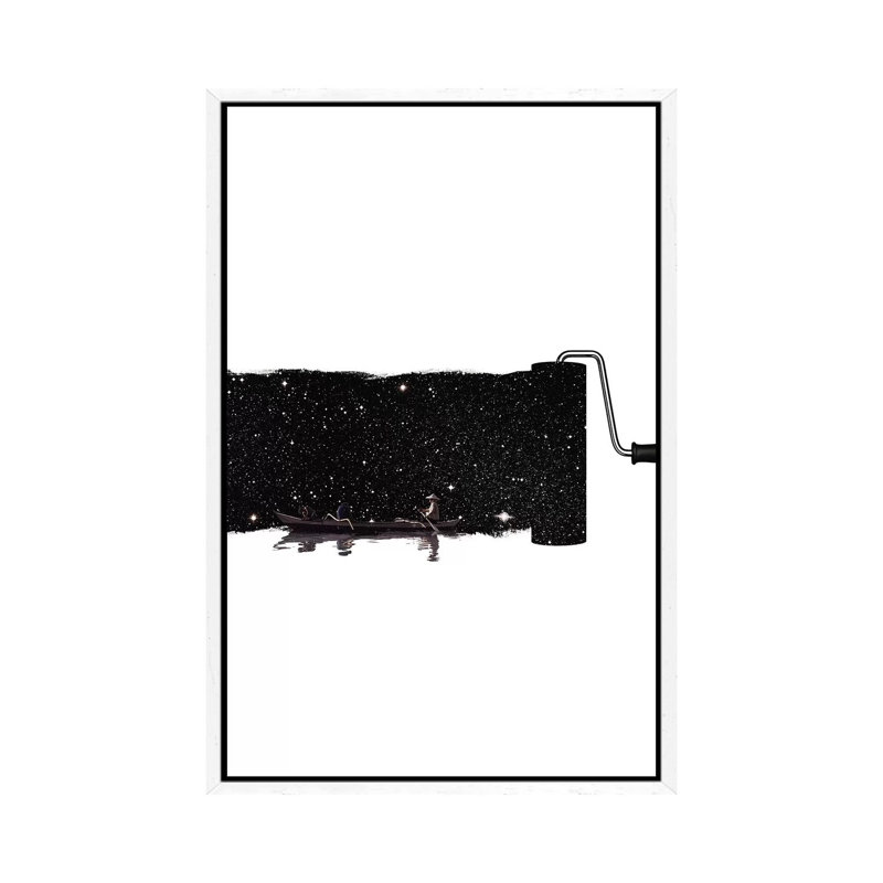 No Anchor by Kiki C Landon - Print on Canvas, White Framed, 101.6cm H x 66.04cm W x 3.81cm D