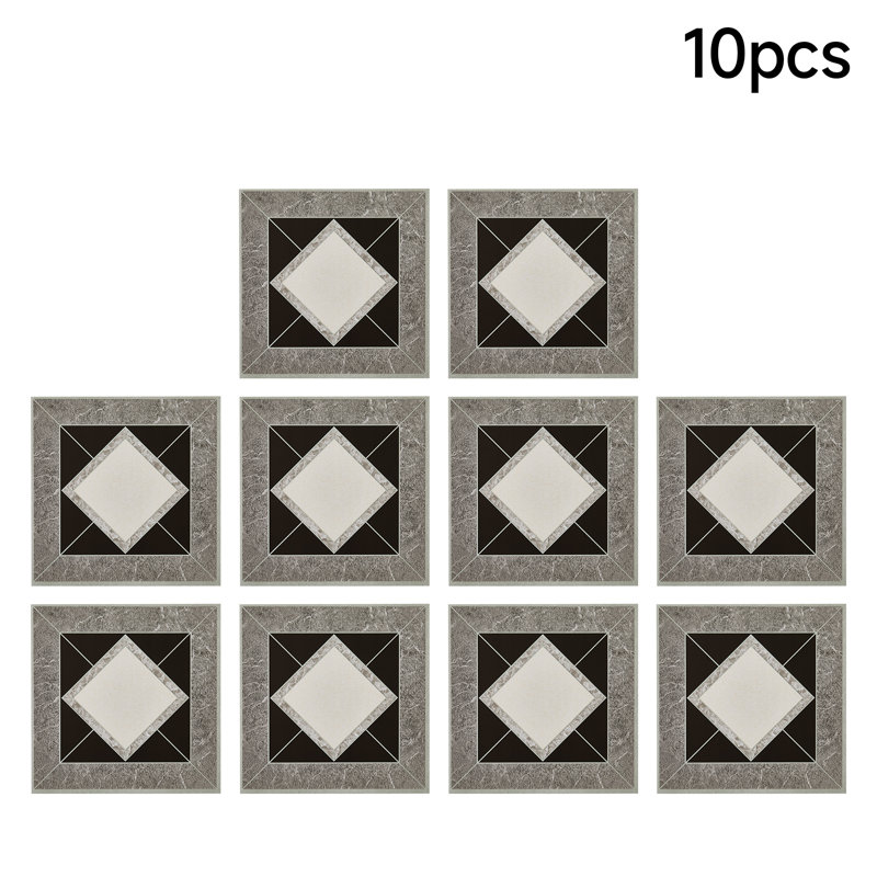 10Pcs Self-adhesive PVC Flooring Tiles Set