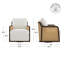 Fauteuil pivotant rembourré Claudia-122922069