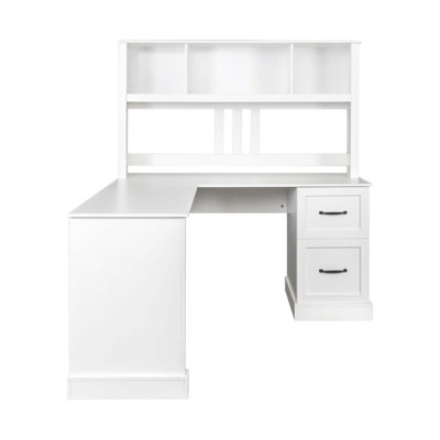 Bureau d'ordinateur à domicile avec huche