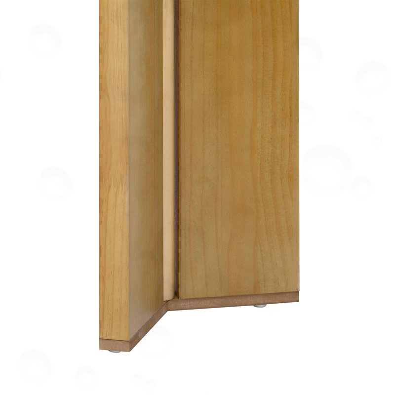 Osgood avec placage de pin et pieds géométriques, Naturel