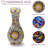 Mosaic Vase Lamp, Turkish Moroccan Table Lamp, Handmade Glass Vase with Wood Base for Flowers, USB Power for Living Room or Bedroom Decoration-238518681