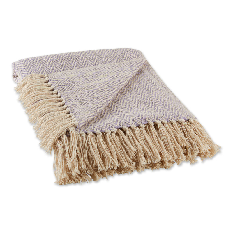 Jeté en coton , Violet