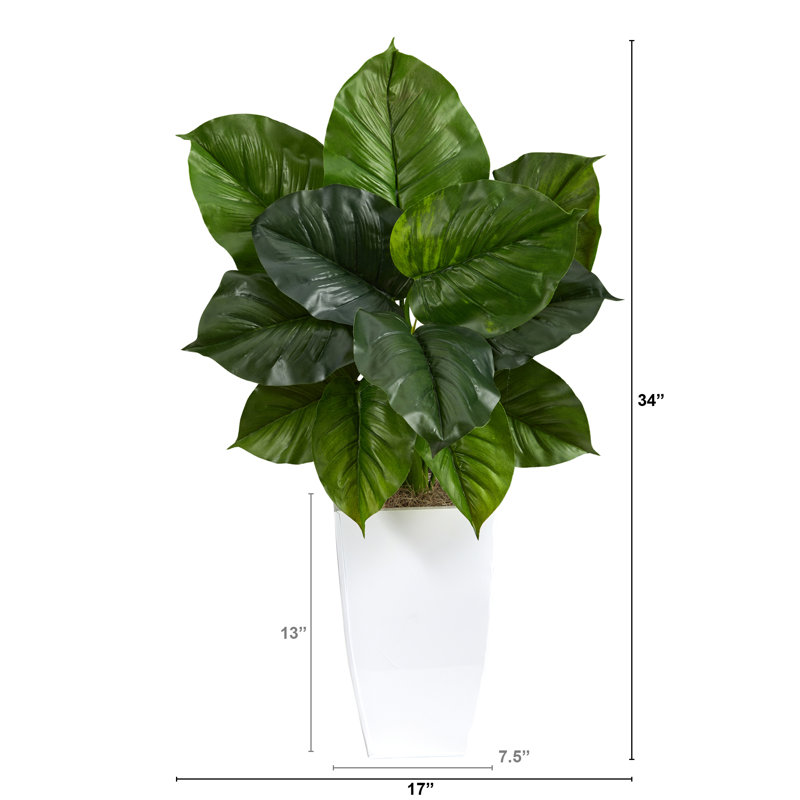 34 po. Philodendron artificiel en pot
