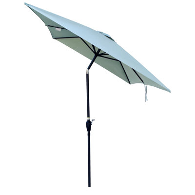 Parasol de patio extérieur 6 x 9 pi, auvent avec manivelle et inclinaison pour la fonction imperméable de détente dans la cour, utilisation idéale au bord de la piscine