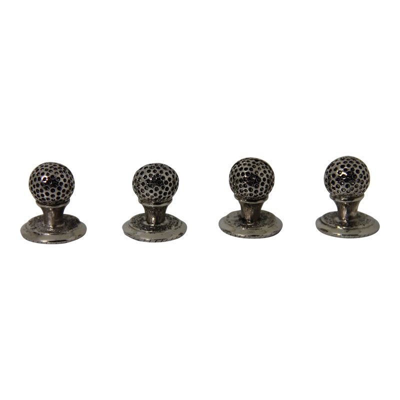 Silver Plate Golf Ball Place Card Holder