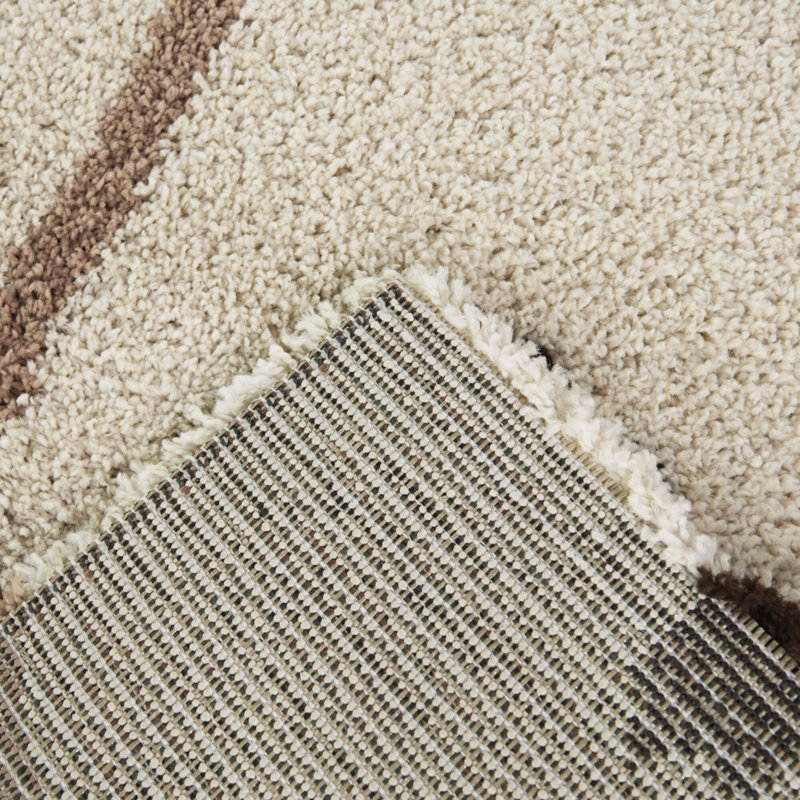 Geneva Cream Moroccan Abstract Area Rug, Rectangle 5'3" x 6'11.9"