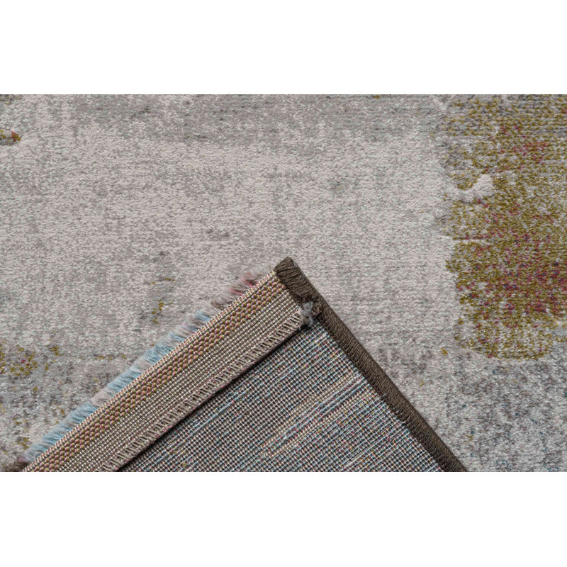 Clymer Tufted Grey/Beige/Blue Rug, Rectangle 80 x 150cm