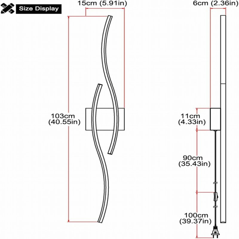 Schepp Candle Wall Light, 40.55" H x 2.38" W x 5.91" D
