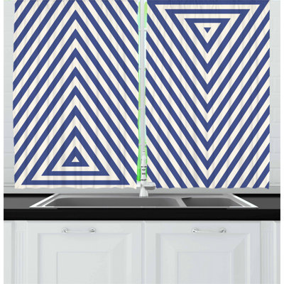 No Theme Pointed Kitchen Curtain
