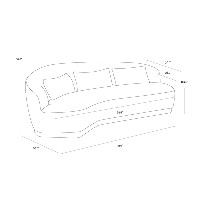 Soraya Sofa, Shadow Gray
