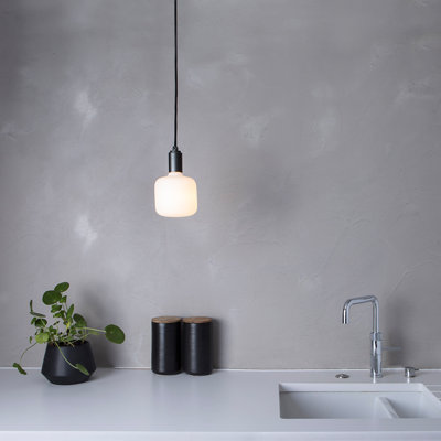 Luminaire suspendu cylindrique simple à 1 lumière Oblo