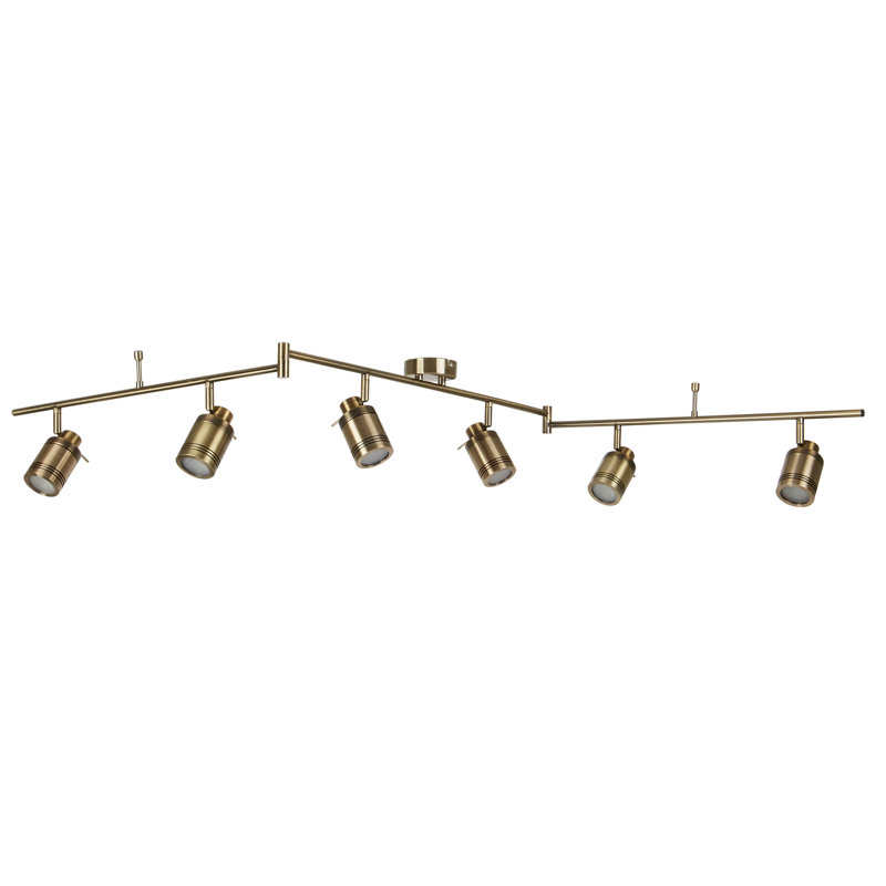 Scarlet 179.5cm 6 -Light Track Kit, Antique Brass