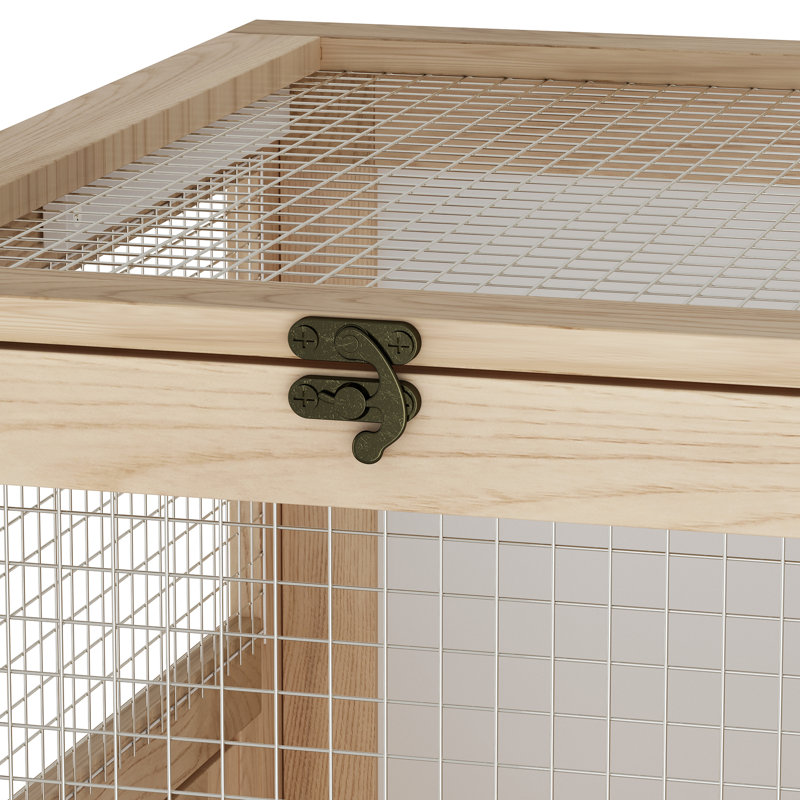 34.9"W X19.7"D X36.6"H Multi-Chamber Small Animal Hutch