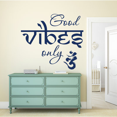 Décalcomanie murale en vinyle good vibes yoga Aldama
