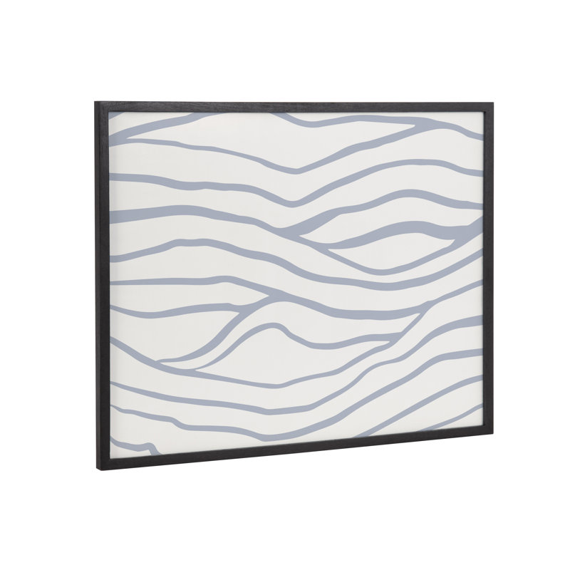 «Simple Elegant Coastal Waves» par The Creative Bunch Studio, reproduction d'art encadrée, Cadre noir
