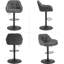 Akber Swivel Upholstered Adjustable Height Counter Stool with Metal Frame-1260733220