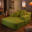 Canapé-lit convertible luxueux en velours côtelé avec pochette de rangement et accoudoirs larges-1119580653