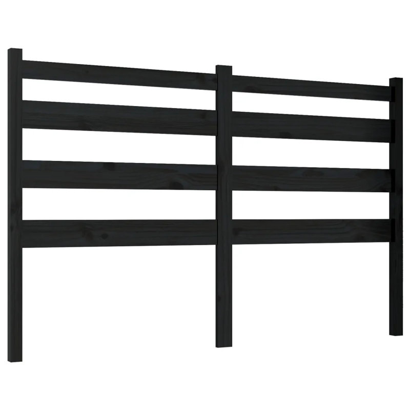 Merrifield Solid Wood Headboard, 206 x 100 cm, Black