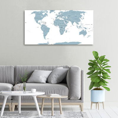 Political Map - Wrapped Canvas Print
