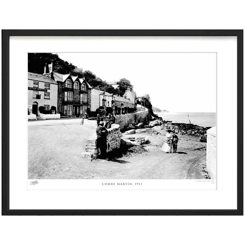Combe Martin, 1911 - Single Picture Frame Print, 28cm H x 36cm W x 2.3cm D