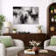 Composition abstraite de paysage urbain noir et blanc, images de salon moderne, impression sur toile giclée sur toile encadrée-126054232-126054236