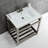 Kingston Brass Quadras 31-Inch Ceramic Console Sink with Steel Base and Shelf-49619309-49610546