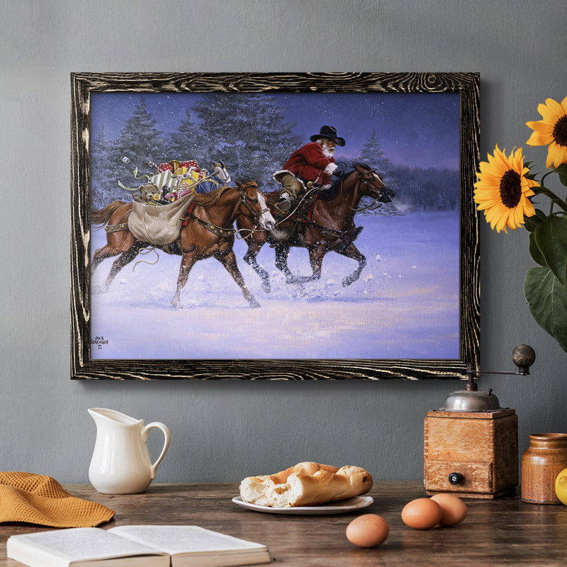 Ruée de Noël, Noir, H 22 po x l 32 po x P 1,5 po