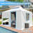 12'X12' Gazebo Cover For Hardtop Gazebos, Outdoor Universal Winter Gazebo Cover With Sidewalls And Mesh Windows, All Season Waterproof Enclosed Gazebo Cover-123312077