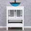 Meuble-lavabo double 60 po avec comptoir en bois manufacturé, lavabo en verre, robinet et drain Khristophore-155235022-155235024