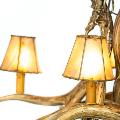 Lustre classique/traditionnel ombré 4 lumières mule/cerf Arwen