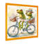 Grenouilles vertes chevauchant un vélo-33605255-31408075