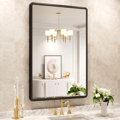Rectangle Aluminum Framed Vanity Mirror with Tempered Glass