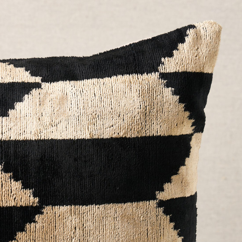 Ankara Silk Velvet Lumbar Pillow
