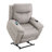 Chriki Light Gray Polished Microfiber Power Motion Recliner With Lift-2111670268
