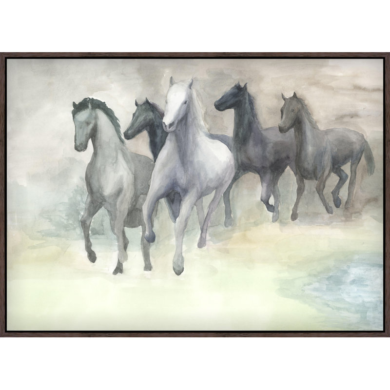 Réception par Helen Parker - peinture sur toile, H 41,5 po x l 56,5 po x P 1,5 po, Couche de verre