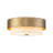Aubrielle 2 - Light Vintage Distressed Gold Round Flush Mount Light for Living Room