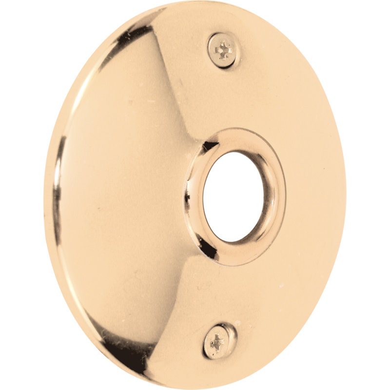 Door Knob Rosettes, 3 in. Outside Diameter, Polished Solid Brass (Pack of 2)