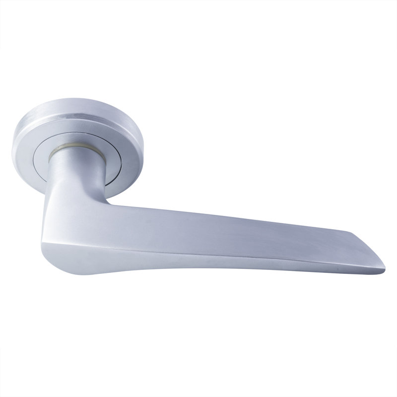 Serozzetta Latch Door Handle, Satin Chrome
