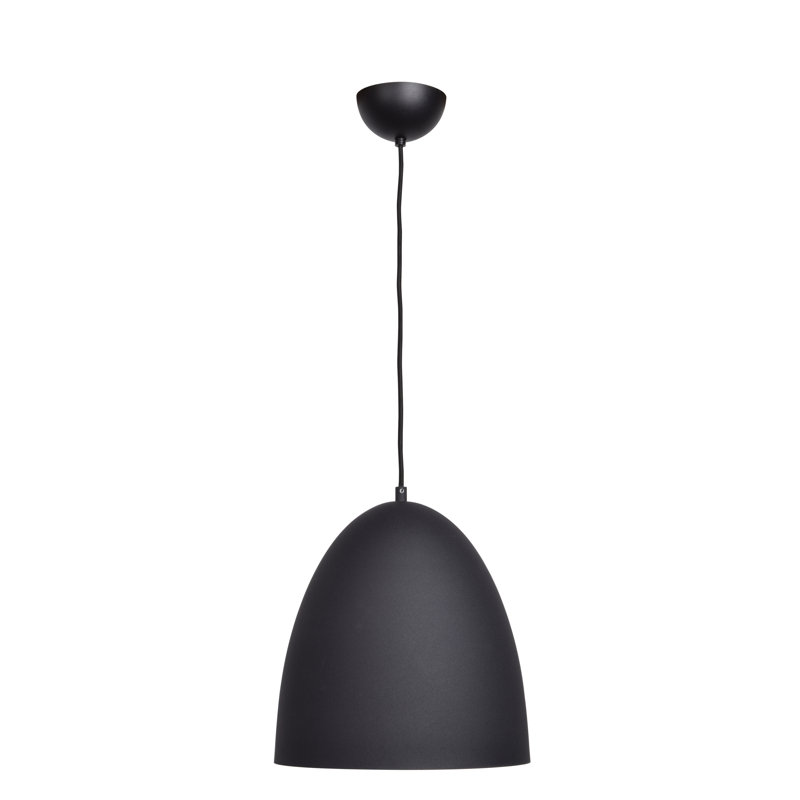 Utopia 1 - Light Single Pendant, Matte Black Outer/Matte Gold Inner, No