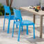 Ensemble de 8 chaises de salle à manger en plastique, chaises d'extérieur intérieures empilables, chaises d'appoint de salle à manger robustes et modernes sans assemblage pour la cuisine, la salle à manger, la cour arrière et les sièges d'événement-131368620