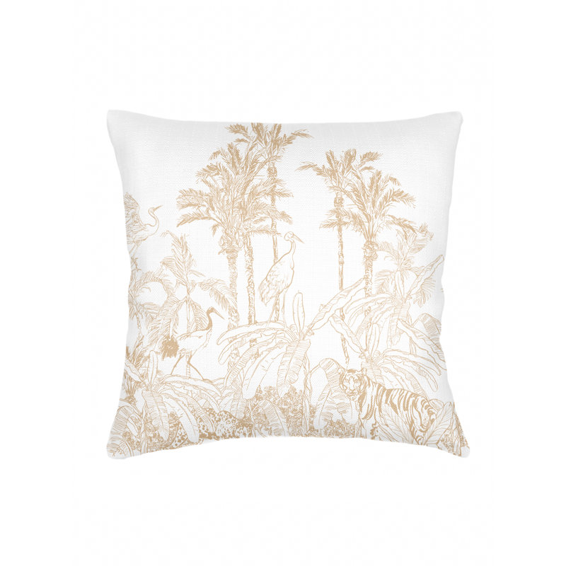 Printed Pillows Linen Pillow Cover & Insert, Black, Rectangle 14" H x 40" W, Down Blend