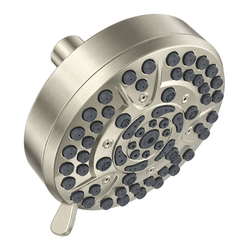 Pomme de douche à 10 réglages avec pomme de douche à haute pression fixe 2,5 GPM SH803, Brushed Nickel