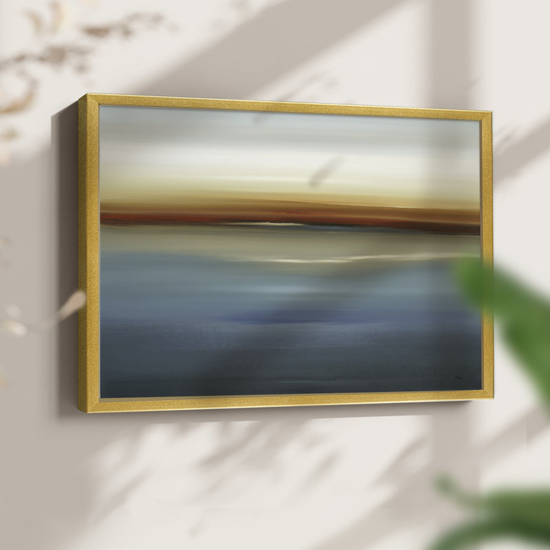 «Beside the Blue II», reproduction encadrée, H 11 po x l 14 po, Doré
