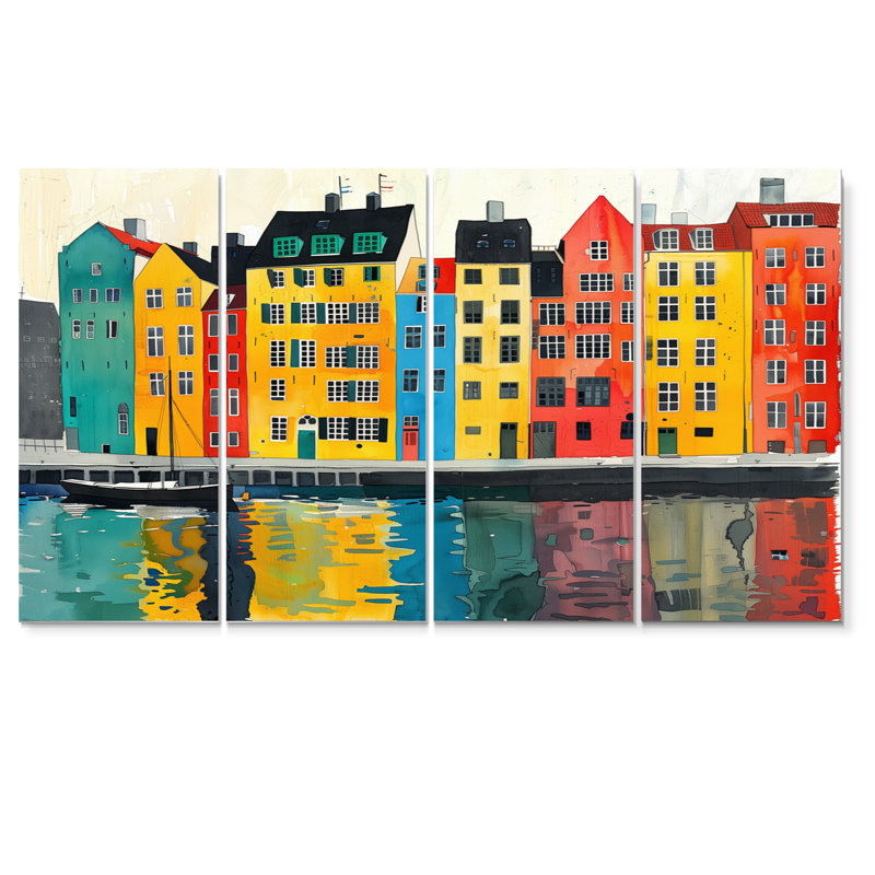 Breaux - ensemble d'art mural Copenhague, H 28 po x l 48 po