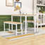 Ensemble de table à manger compacte 3 pièces pour 4 personnes - Bancs escamotables pour petits espaces-505185534