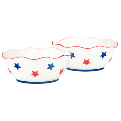 10 Strawberry Street Star-Spangled Serve Salad Bowls